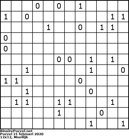 Binaire Puzzel