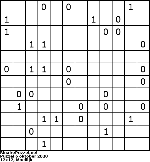 Binaire Puzzel