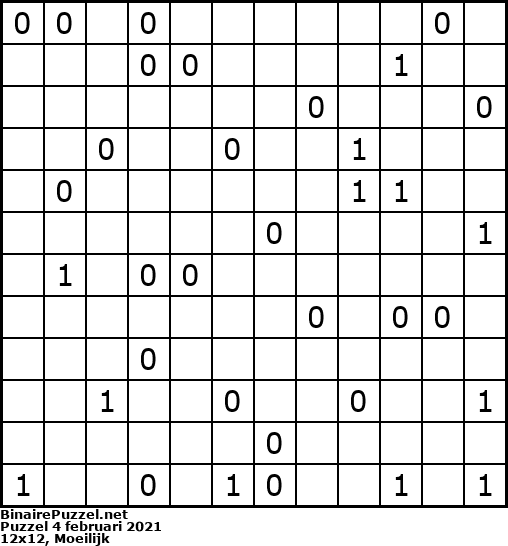 Binaire Puzzel