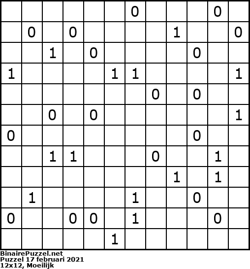 Binaire Puzzel