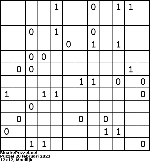 Binaire Puzzel