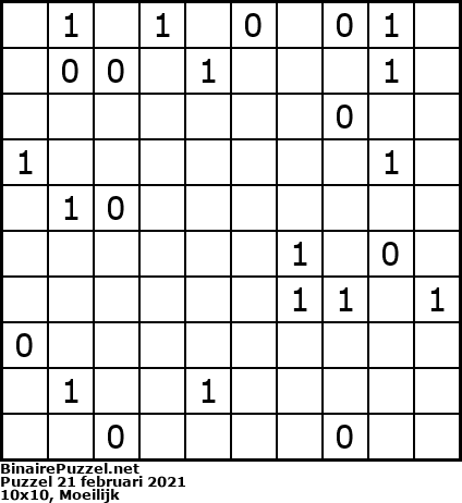 Binaire Puzzel