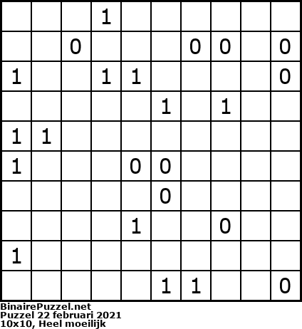 Binaire Puzzel