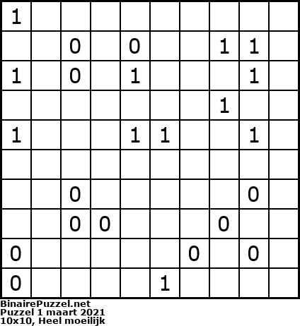 Binaire Puzzel