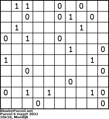 Binaire Puzzel