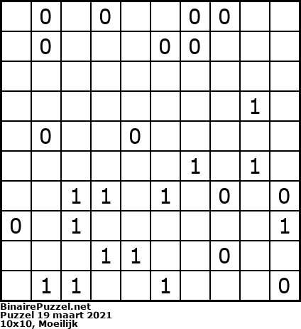 Binaire Puzzel