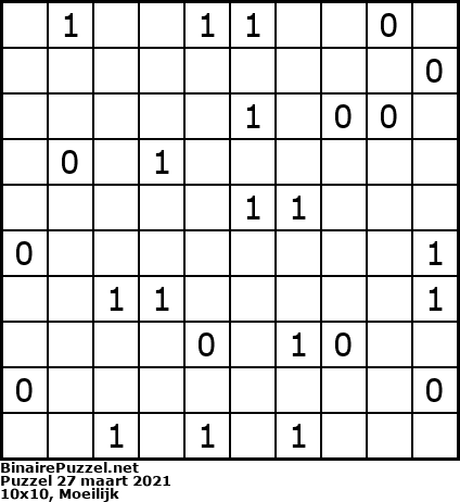 Binaire Puzzel