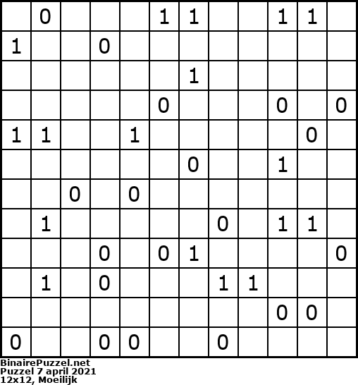 Binaire Puzzel