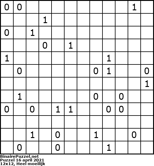 Binaire Puzzel