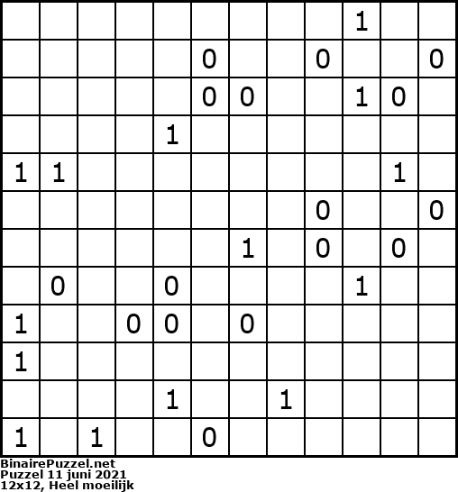 Binaire Puzzel
