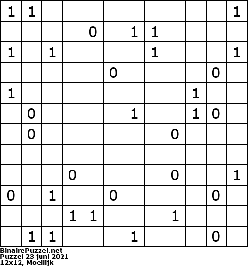Binaire Puzzel
