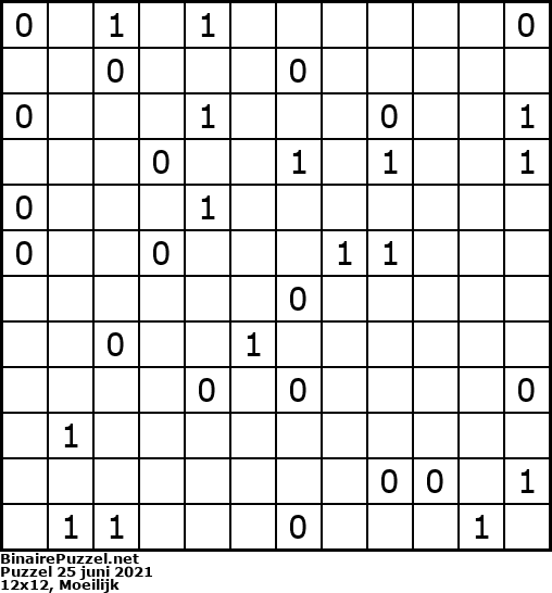 Binaire Puzzel