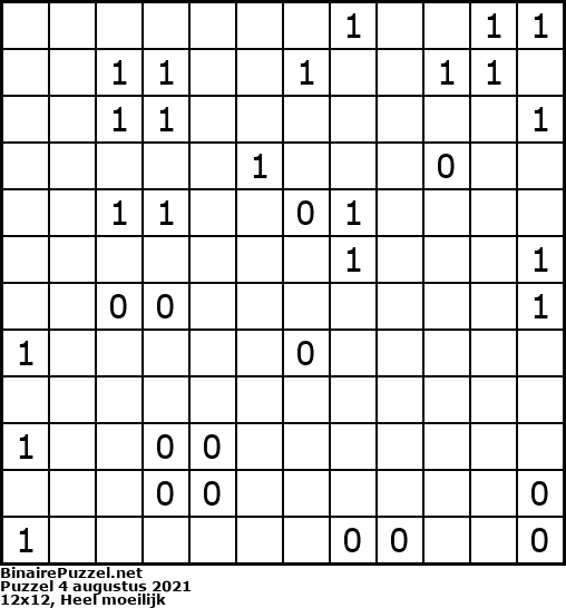 Binaire Puzzel