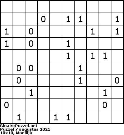 Binaire Puzzel