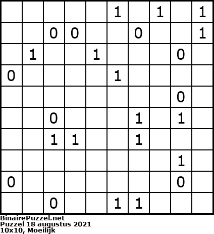 Binaire Puzzel