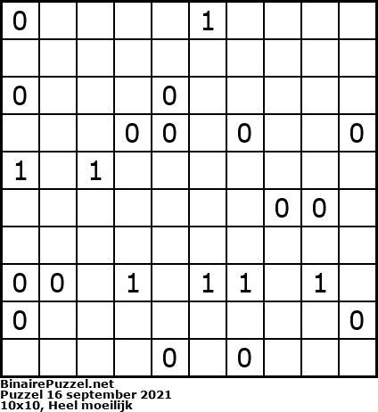 Binaire Puzzel