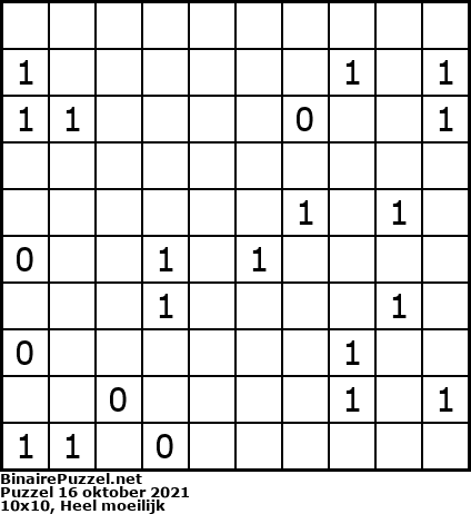 Binaire Puzzel