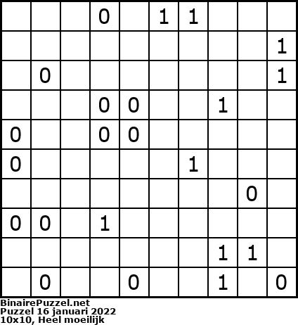 Binaire Puzzel