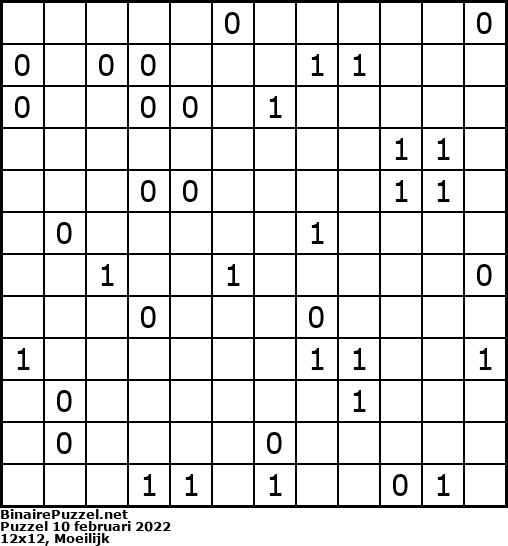 Binaire Puzzel