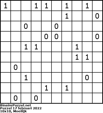 Binaire Puzzel