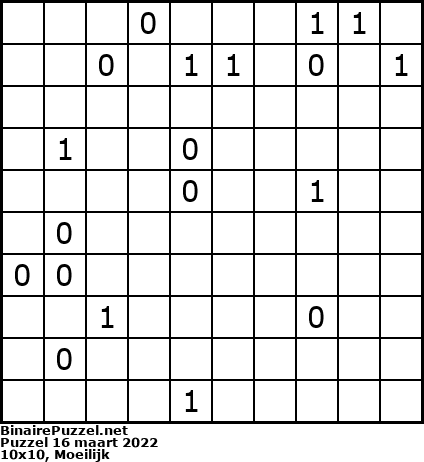 Binaire Puzzel