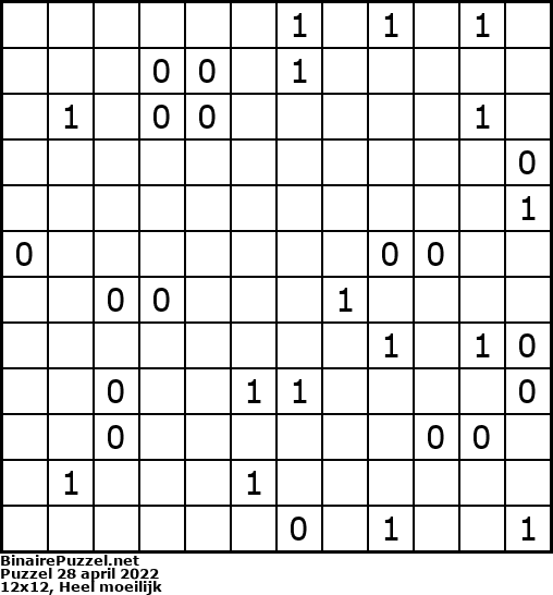 Binaire Puzzel