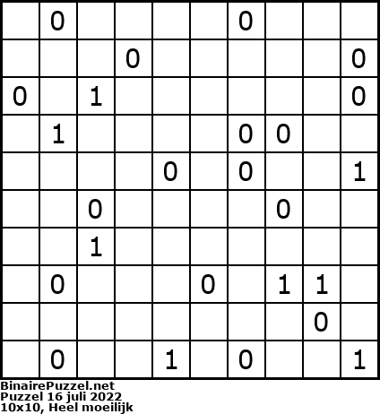 Binaire Puzzel