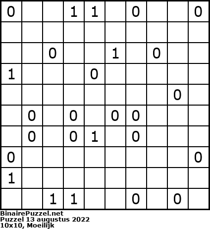 Binaire Puzzel