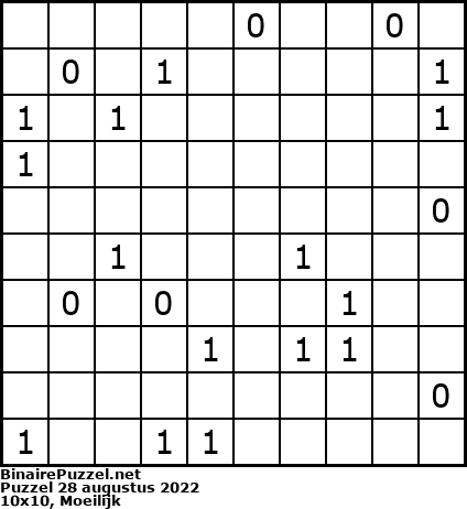 Binaire Puzzel