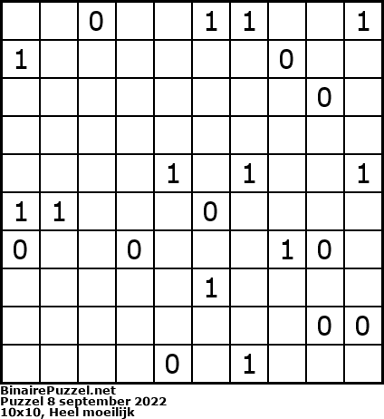 Binaire Puzzel