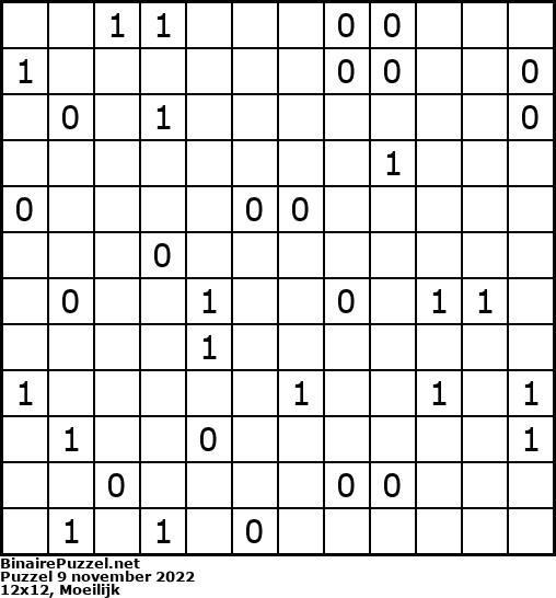Binaire Puzzel