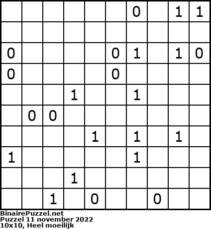 Binaire Puzzel