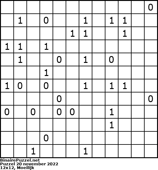 Binaire Puzzel