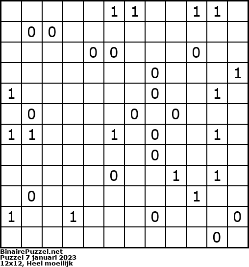 Binaire Puzzel