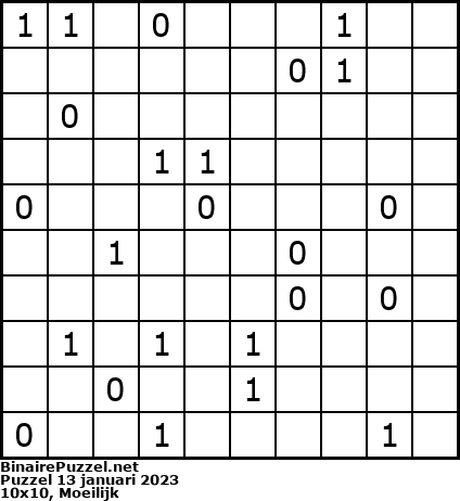 Binaire Puzzel