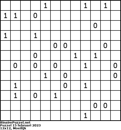 Binaire Puzzel