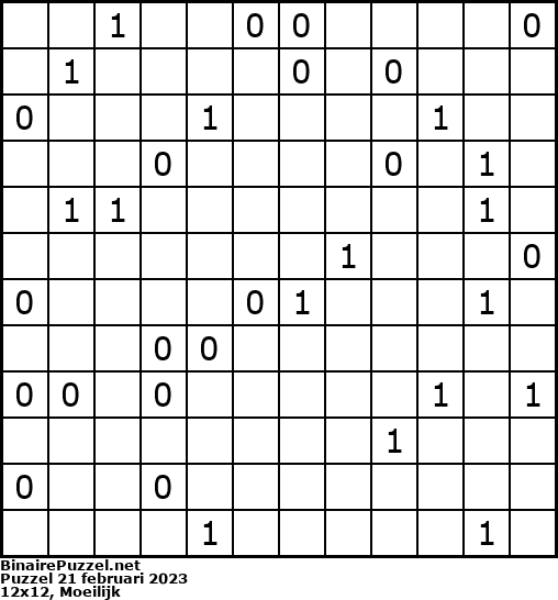 Binaire Puzzel