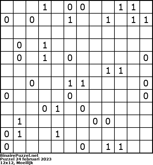 Binaire Puzzel
