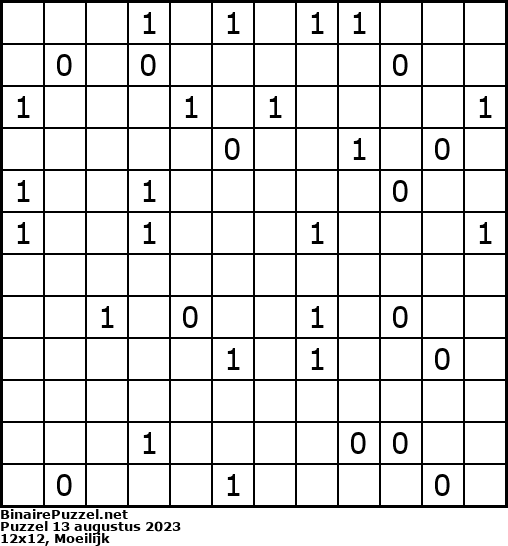Binaire Puzzel
