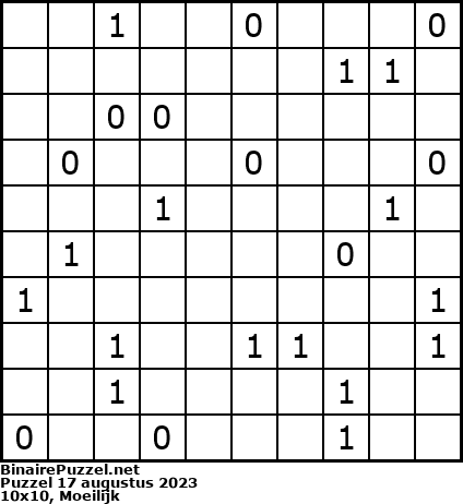 Binaire Puzzel