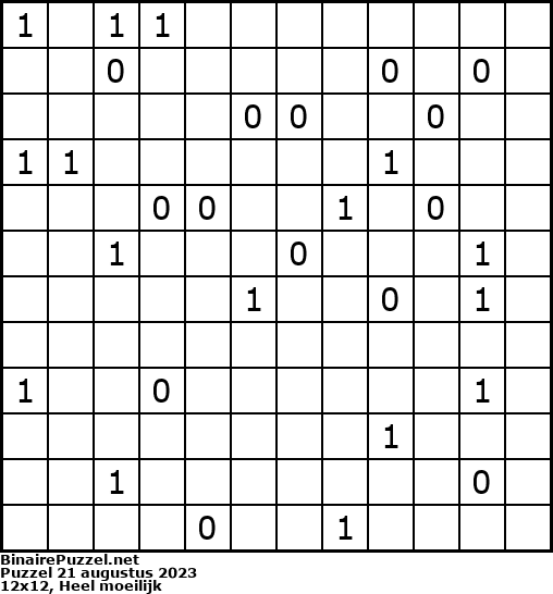 Binaire Puzzel