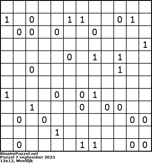 Binaire Puzzel