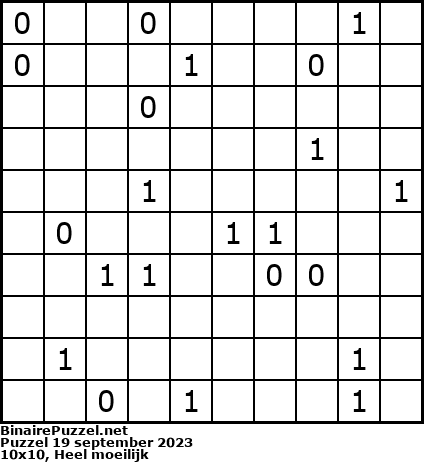 Binaire Puzzel