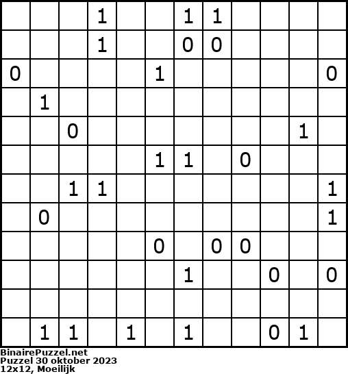 Binaire Puzzel
