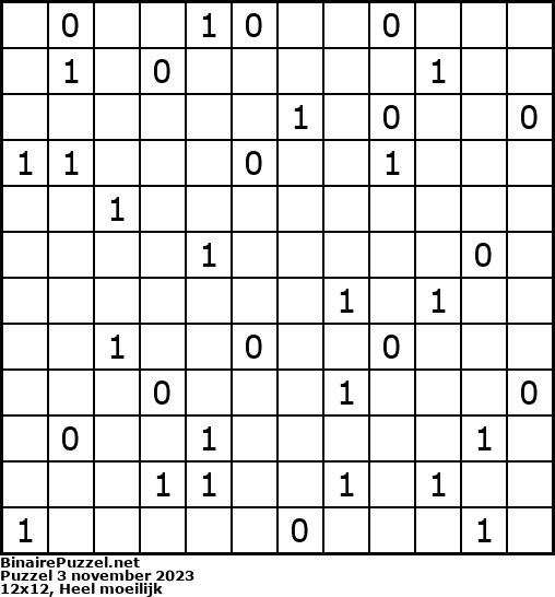 Binaire Puzzel