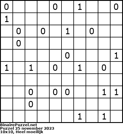 Binaire Puzzel