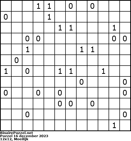 Binaire Puzzel