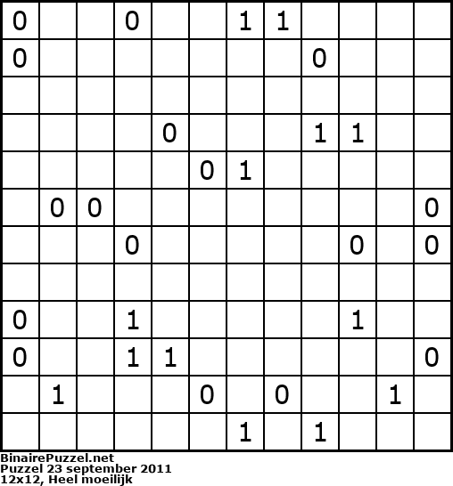 Binaire Puzzel