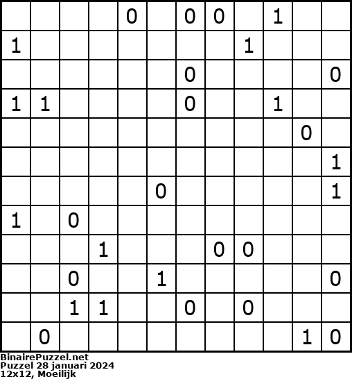 Binaire Puzzel