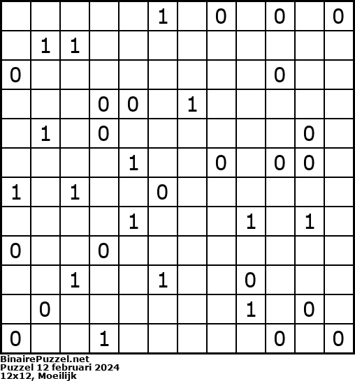 Binaire Puzzel